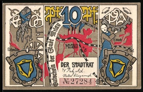 Notgeld mylau 1921 pf - 10,