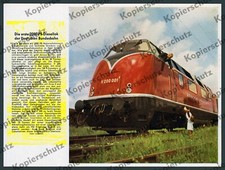 Farbfoto Bundesbahn DB Krauss-Maffei Diesellok V 200 001 Lokführer Mädchen 1953