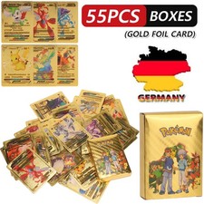 55 Stück Gold Karten For Pokemon, Vstar Vmax Goldfolienkarten Deutsche Fassung