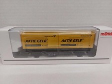 MÄRKLIN H0 Containertragwagen Deutsche Post Aktie Gelb