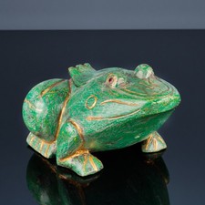 Frosch aus Holz Süd-Ost Asien  Handgeschnitzt und Handbemalt.