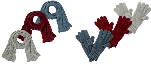 Damen schal handschuhe - &,