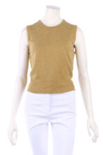 johnstons cashmere Knit Top 100% Cashmere D 36 khaki