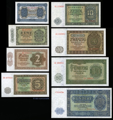 Ddr banknoten satz 1948 50 - ddr banknoten-satz, 1948___50