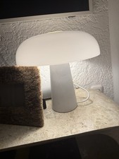 Exklusive Designer Tischlampe - Marmorfuß & Glasschirm