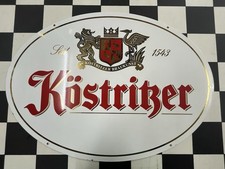 Köstritzer riesiges älteres Emailschild um 1990 Ausleger aus dem Hause Boos&Hahn