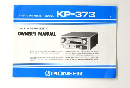 Original pioneer 373 car - pioneer, kp-373