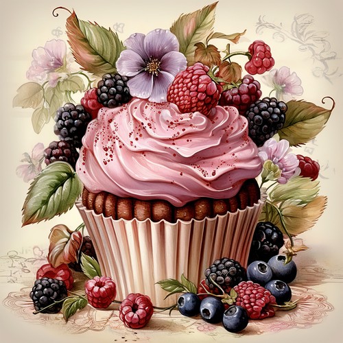 Wandbild muffin cupcake - muffin,