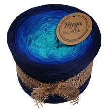 MegaBobbel*Blaue Lagune*331*Fädigk.+Länge n. Wahl* Verlaufsgarn Wolle GP:73€/kg