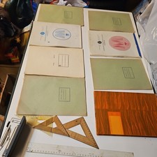 DDR Ostalgie Konvolut  Schreibwaren 13 tlg Vintage Hefte,Zirkel, Lineal...