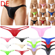 Herren Sexy String Tanga Glänzend Unterwäsche T-Back Thong Bikini Slip Bademode