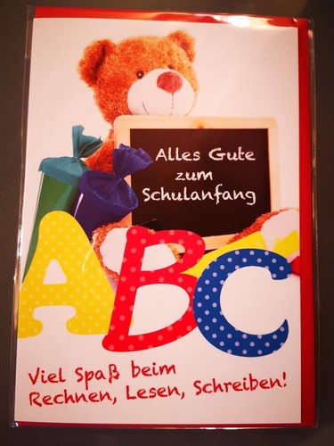 Glückwunschkarte schulanfang - glückwunschkarte,
