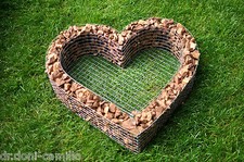 Herz 42x41x6cm mit Kies  pflanzschale Grabschmuck Grabgestaltung Schale Körbe 