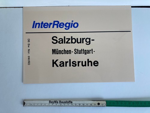 Zuglaufschild innen aus - , db