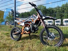125ccm Dirtbike Cross Bike Pocketbike KXD 609 4 Takt 4 Gang E-Start 17/14 Orange