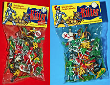 GROSS-SET TOPFHELM RITTER FIGUREN REITER 70er KREUZRITTER TIMPO KLONE HONG KONG