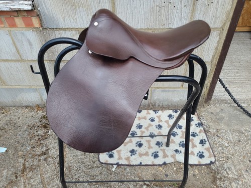Englischer leder ponysattel - leder,