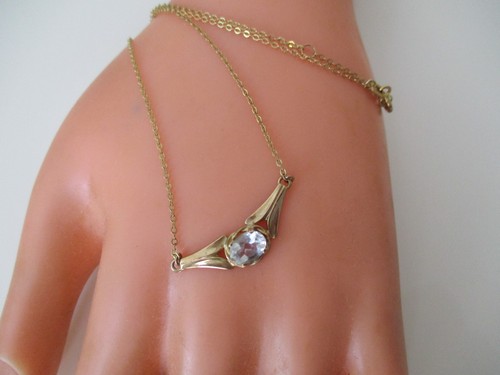 Gold kette pastellblauer - gold,