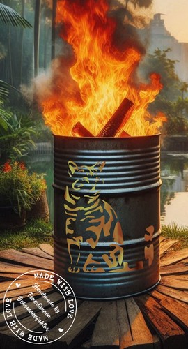 Feuertonne katze feuerstelle - feuertonne,