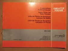 Ersatzteilliste Deutz Fahr