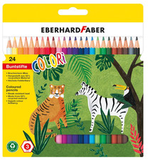 Eberhard Faber – 514824 Farbstifte Jumbo 24er Set, ergonomisch, sechskant, bunt