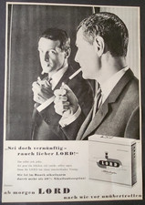 B90. LORD Zigaretten Werbeanzeige Werbung Reklame 1960