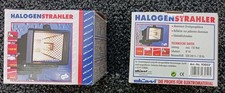 2 neue Halogenstrahler Halogenfluter Baustrahler Flutlichtstrahler inkl Leuchtmi