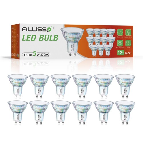 Alusso 10x gu10 led 550lm - gu10, 5w