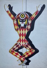 Charlotte Zurek 1910-1971 Hampelmann Harlekin Kinderzimmer Zeichnung