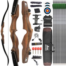 60 Zoll Recurvebogen ILF Jagdbogen 30-60lbs Wurfarme Bogenschießen Bogen Jagd