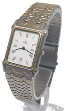 EBEL CLASSIC WAVE HERRENUHR GOLD 750 18k & STAHL ARMBAND +  LUXUS BOX + PAPIERE