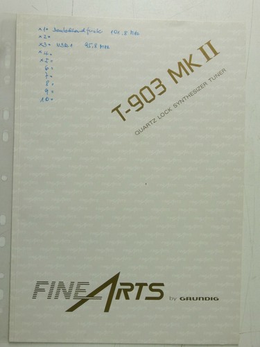 Grundig fine arts - fine, t-903mkii