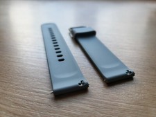 Uhrenarmband 20mm grau/elfenbein Universal Damen Herren Smartwatch Armbanduhr