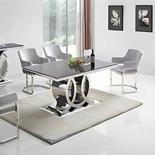 Esstisch Napoli mit einzigartigem Design 180cm Glas rechteckig