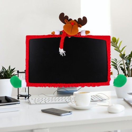 Cartoon christmas computer - cartoon,