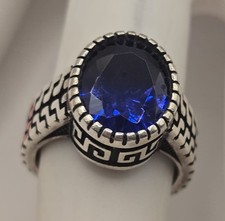 Blauer Saphir Herrenring aus