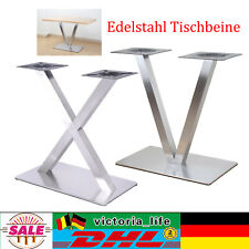 Edelstahl Tischbeine Tischgestell Tischfuß Tischuntergestell X /V Form Tischkufe