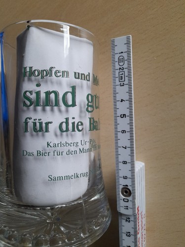 Bierkrug klein aus glas - klein,