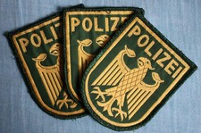 3 Ärmelabzeichen deutsche Polizei alt - Bundesgrenzschutz/BGS, Bundespolizei