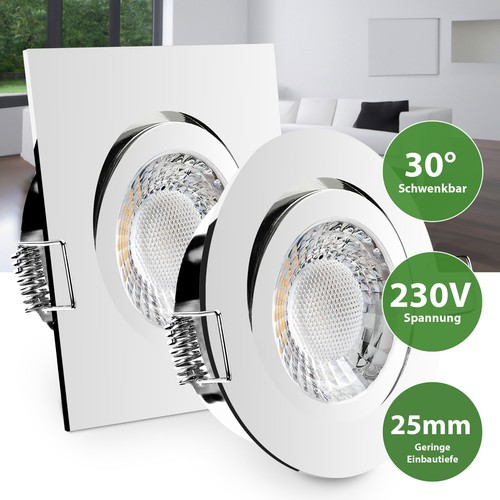 Led einbaustrahler 230v flach - led,
