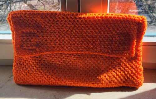 Gehäkelte handtasche orange - handtasche,