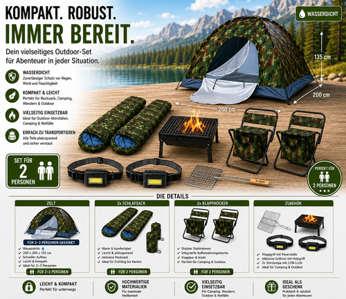 Camping komplettset personen - camping,