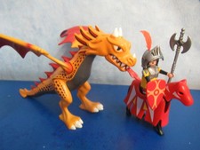 Oranger Drache Dragon Ritter