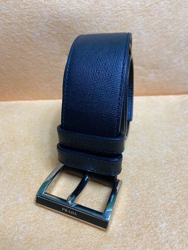 Schwarzer prada leder gürtel - schwarzer,