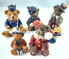 5 Bären Teddy Teddybär Sammlung Sammlerbär Resin Harz Figuren aus den 90ern