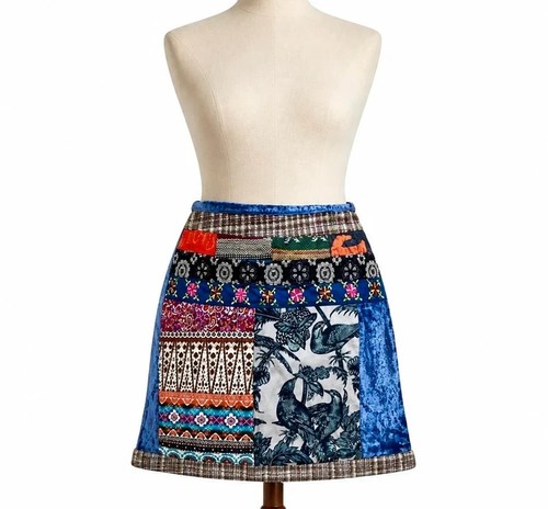 Luna nera patchwork minirock - luna,