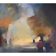 WERNER LICHTNER-AIX ÖLGEMÄLDE FORCALQUIER 1986 PROVENCE UNIKAT