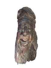 Handgeschnitztes Holz Gesicht / Mann für die Wand