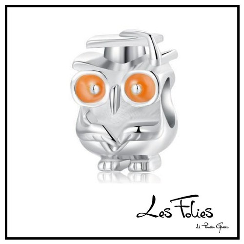 Charm eule abitur silber - eule,