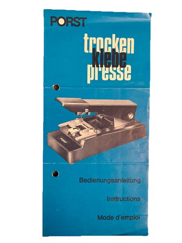 Porst trockenklebepresse - porst,